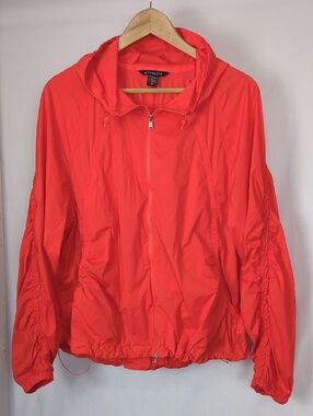 ATHLETA Expedition Hike Shell Vermillion Orange Windbreaker Jacket